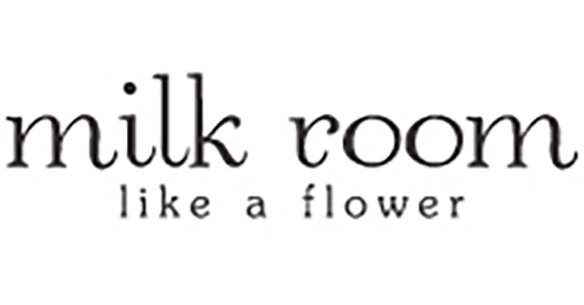 milk room like a ﬂowerロゴ